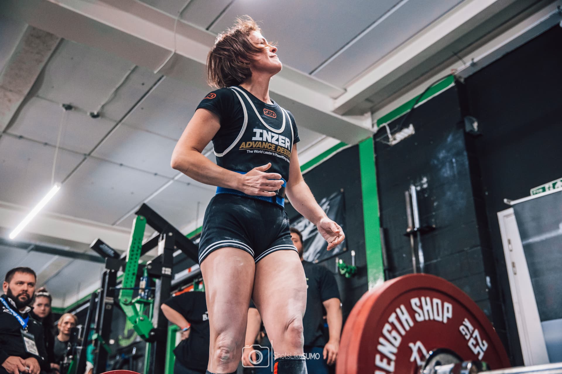 Samantha Charlwood competing in powerlifting